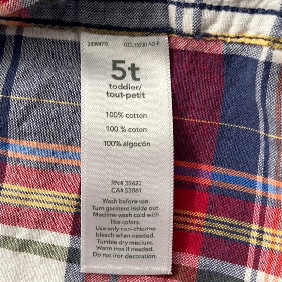 Carter’s Plaid Button Down Shirt - Picture 4 of 5